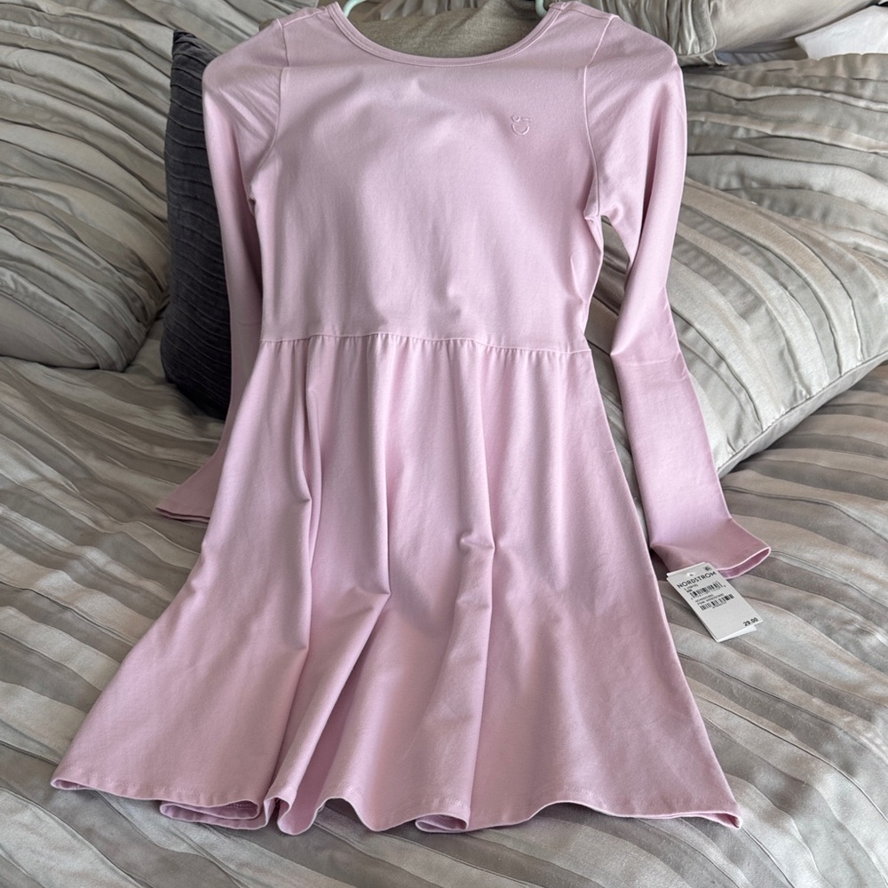 Nordstrom Girls' Light Pink Long-Sleeve Twirl Dress